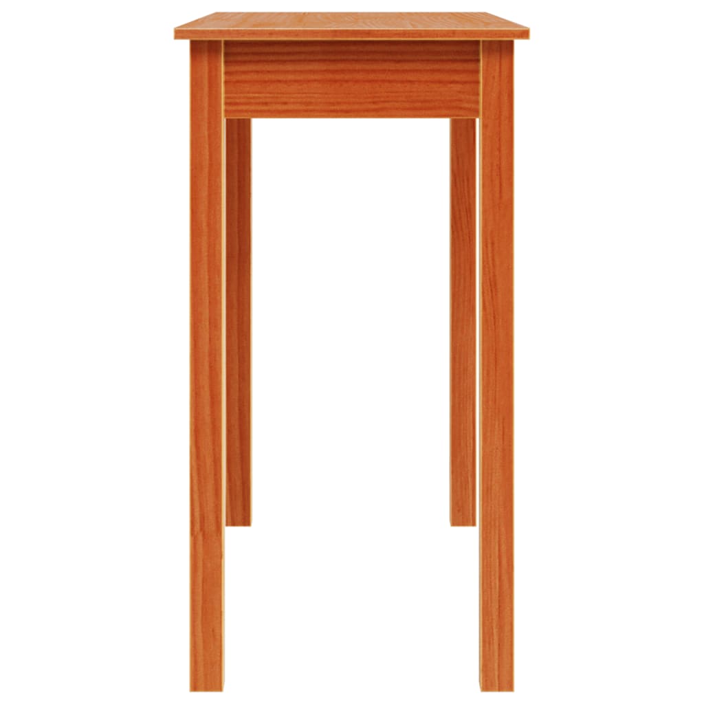 Console Table Wax Brown 80x40x75 cm Solid Wood Pine