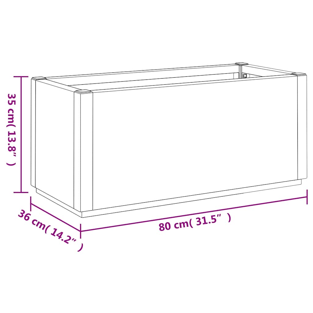 Garden Flower Box Dark Grey