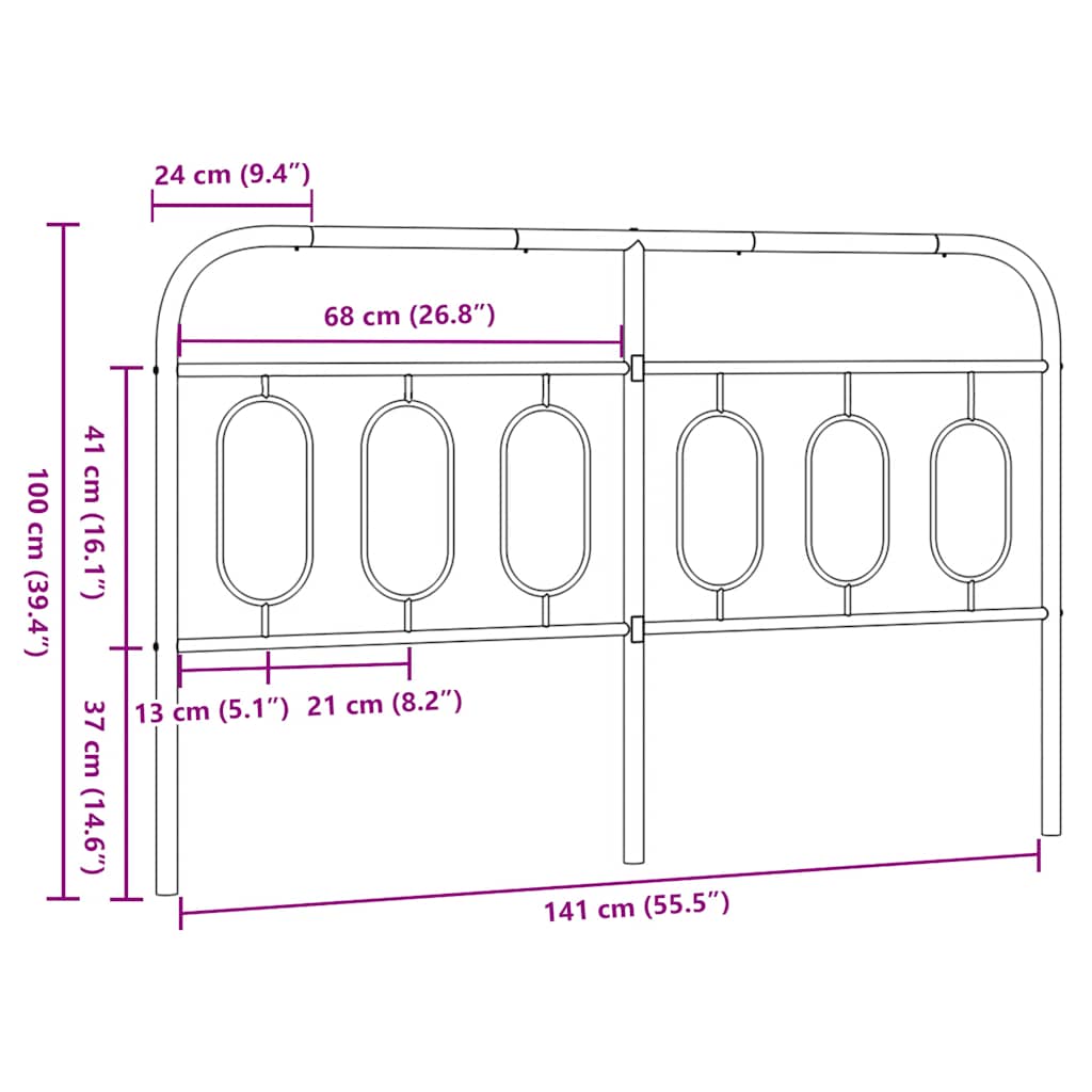 Metal Replace Headboard White 140 cm
