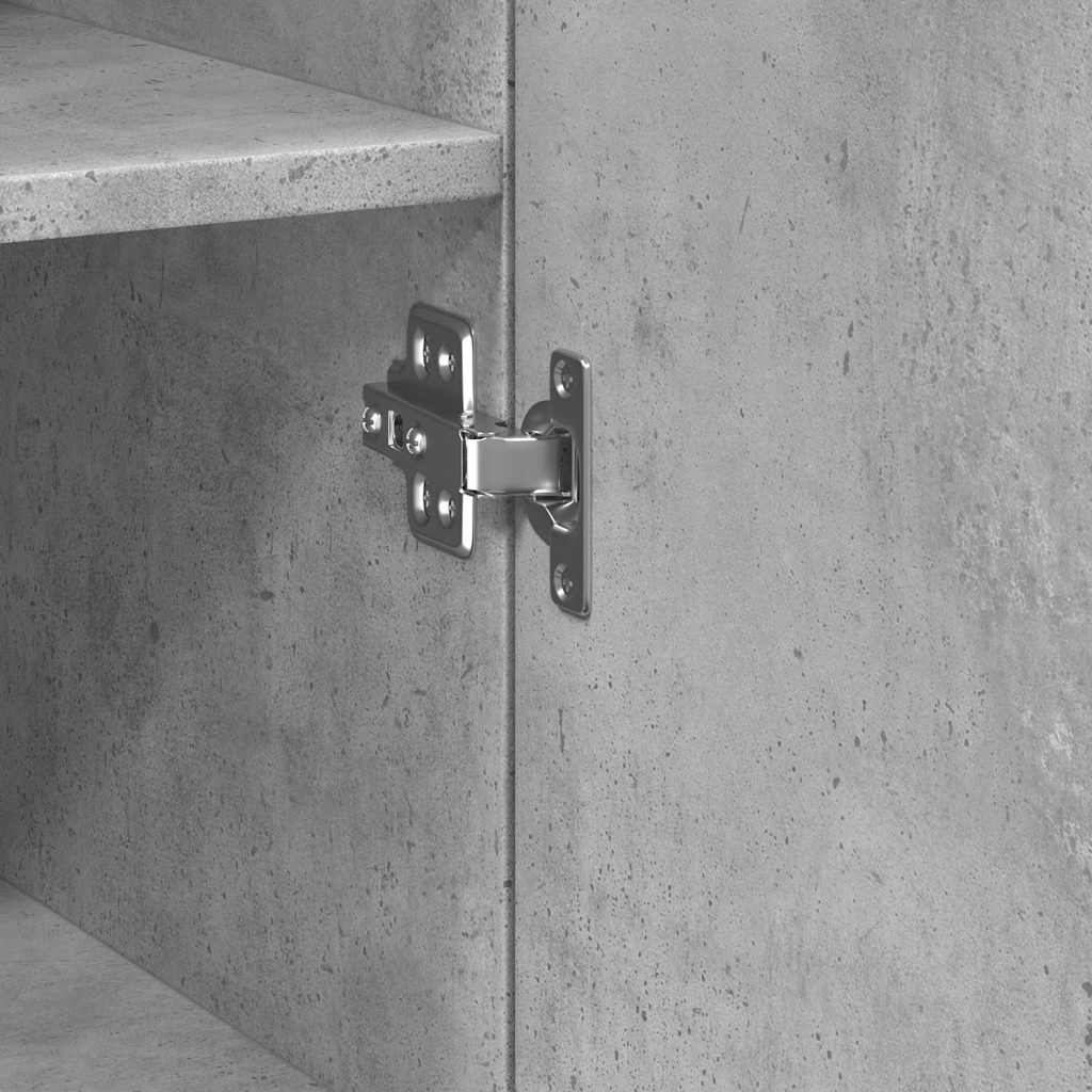 Slim Storage Cabinet Concrete Grey 30x42.5x225 cm Engineered Wood