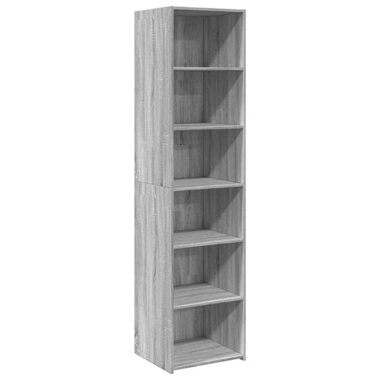 Highboard Grey Sonoma 45x41x185 cm Engineered Wood