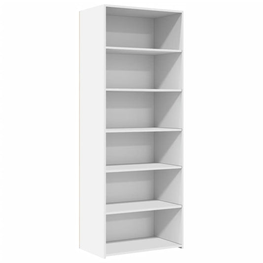 Highboard White 70x41x185 cm Engineered Wood