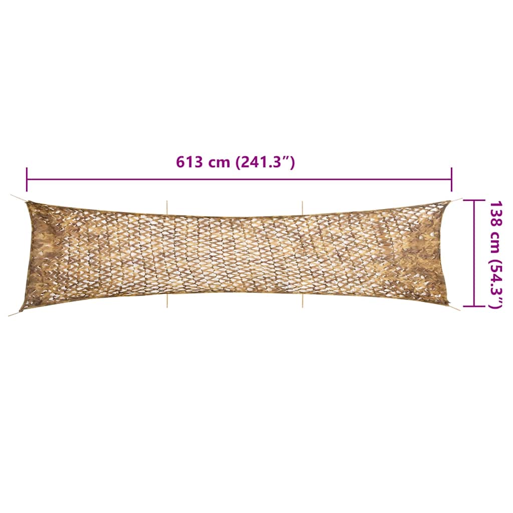 Camouflage Net with Storage Bag 613x138 cm Sand