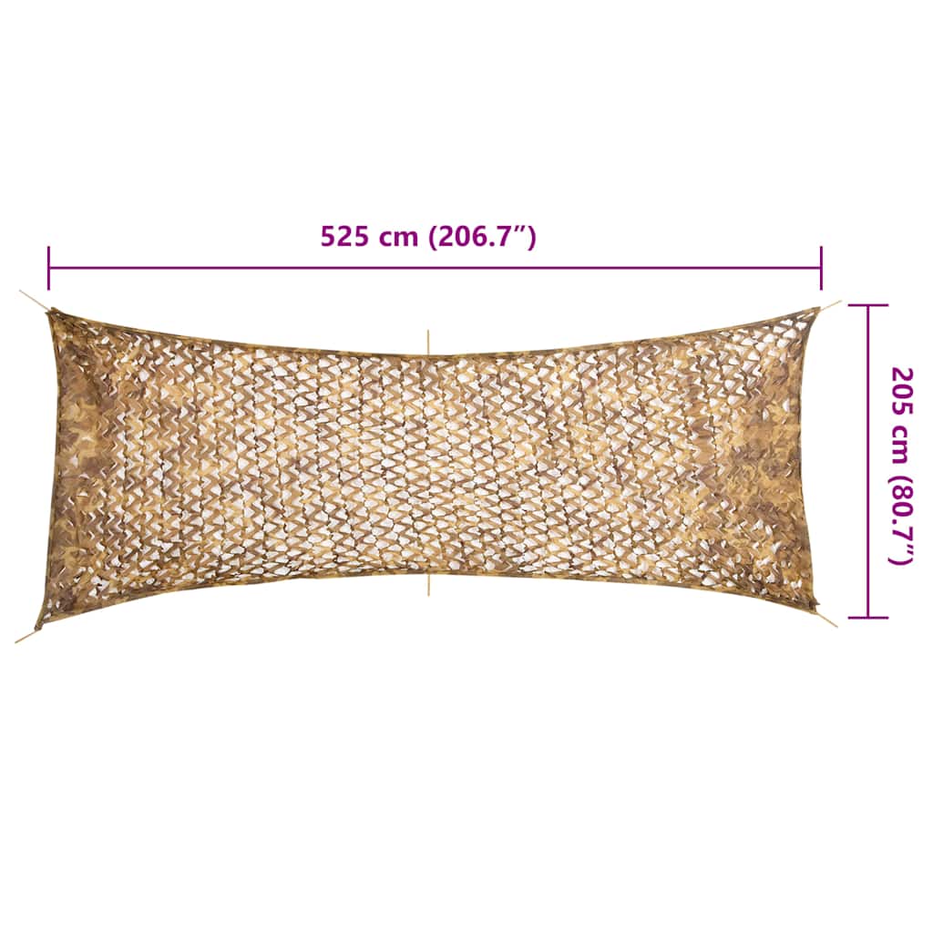 Camouflage Net with Storage Bag 525x205 cm Sand
