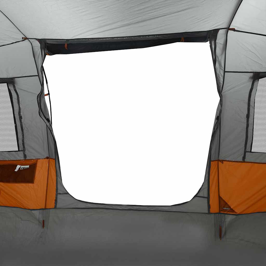 Camping Tent Tunnel 4-Person Grey and Orange Waterproof