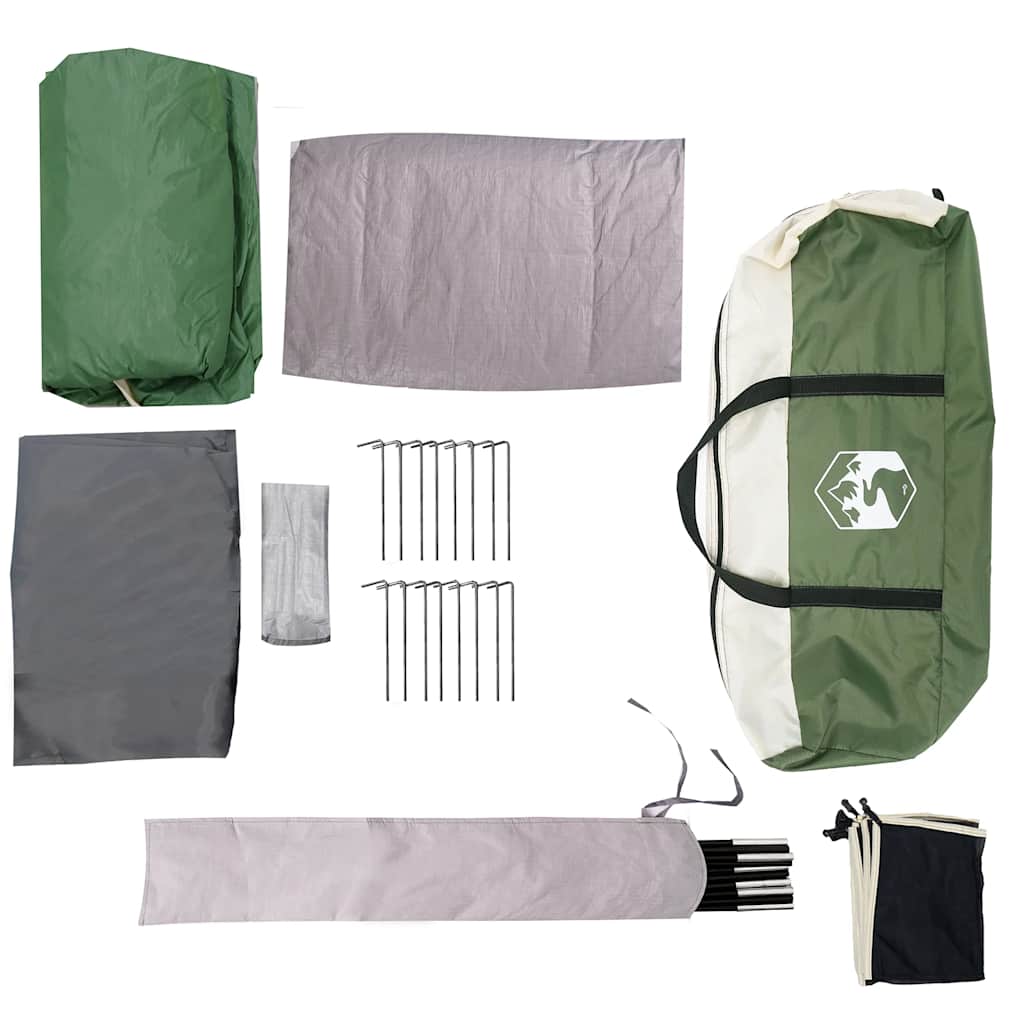 Family Tent Tunnel 6-Person Green Water-resistant