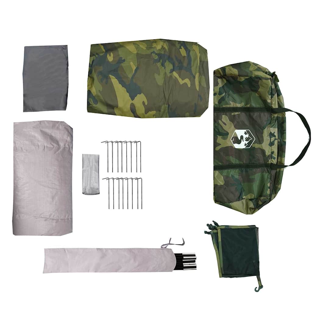 Family Tent Tunnel 6-Person Camouflage Water-resistant