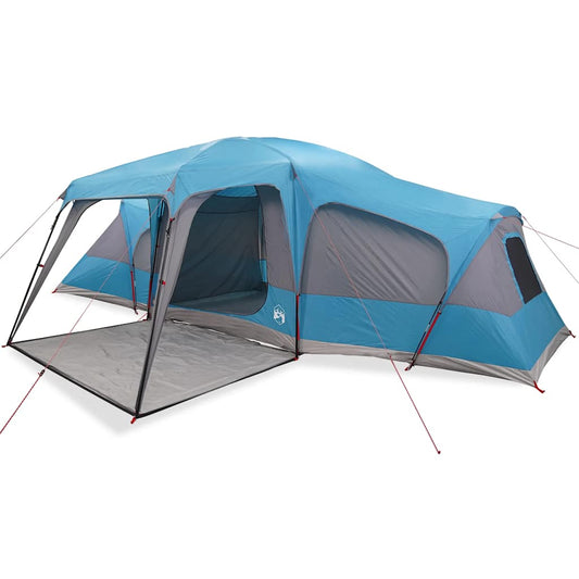 Family Tent with Porch Dome 9-Person Blue Waterproof