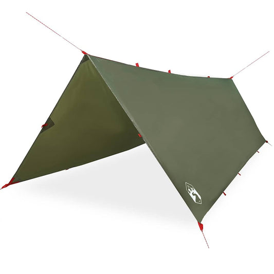 Camping Tarp Olive Green 406x306 cm Waterproof