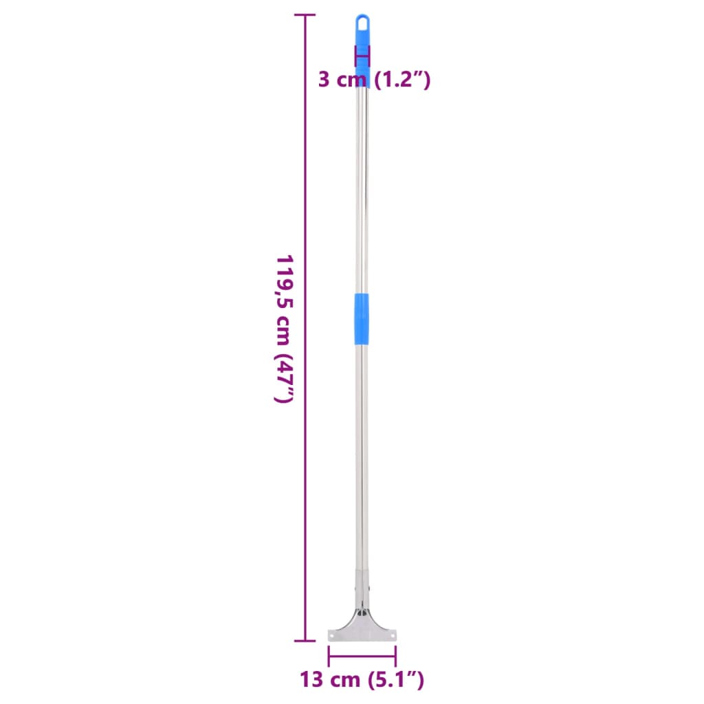 Floor Squeegee Handles 5 pcs 119.5 cm Steel and Plastic