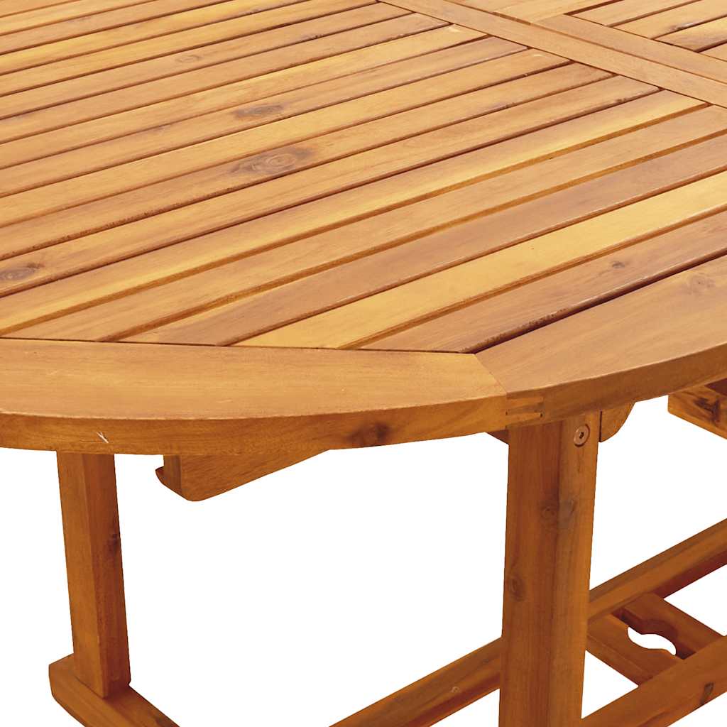 7 Piece Garden Dining Set Beige Poly Rattan and Solid Wood