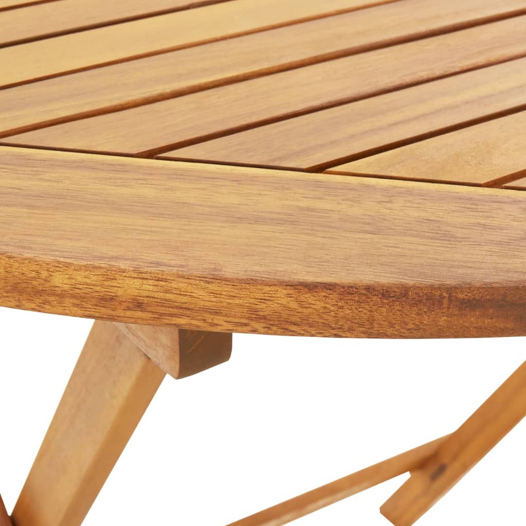 5 Piece Garden Dining Set Taupe Fabric and Solid Wood