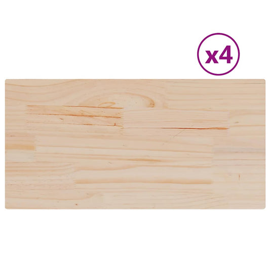 Table Tops 4 pcs 90x45x1.7 cm Rectangular Solid Wood Pine