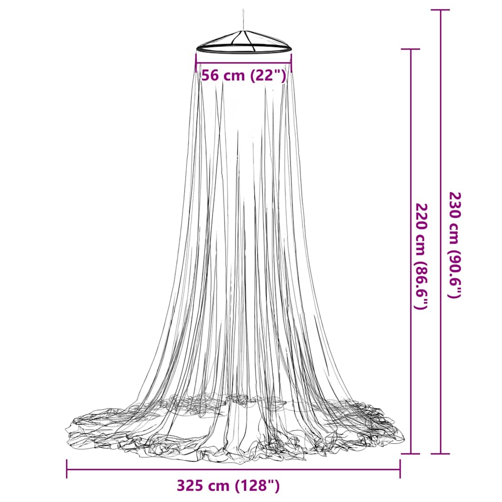 Mosquito Net for Bed A-Shape 156 mesh 1020 cm Polyester
