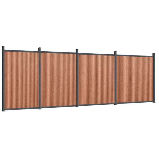 Fence Panel Brown 699x186 cm WPC