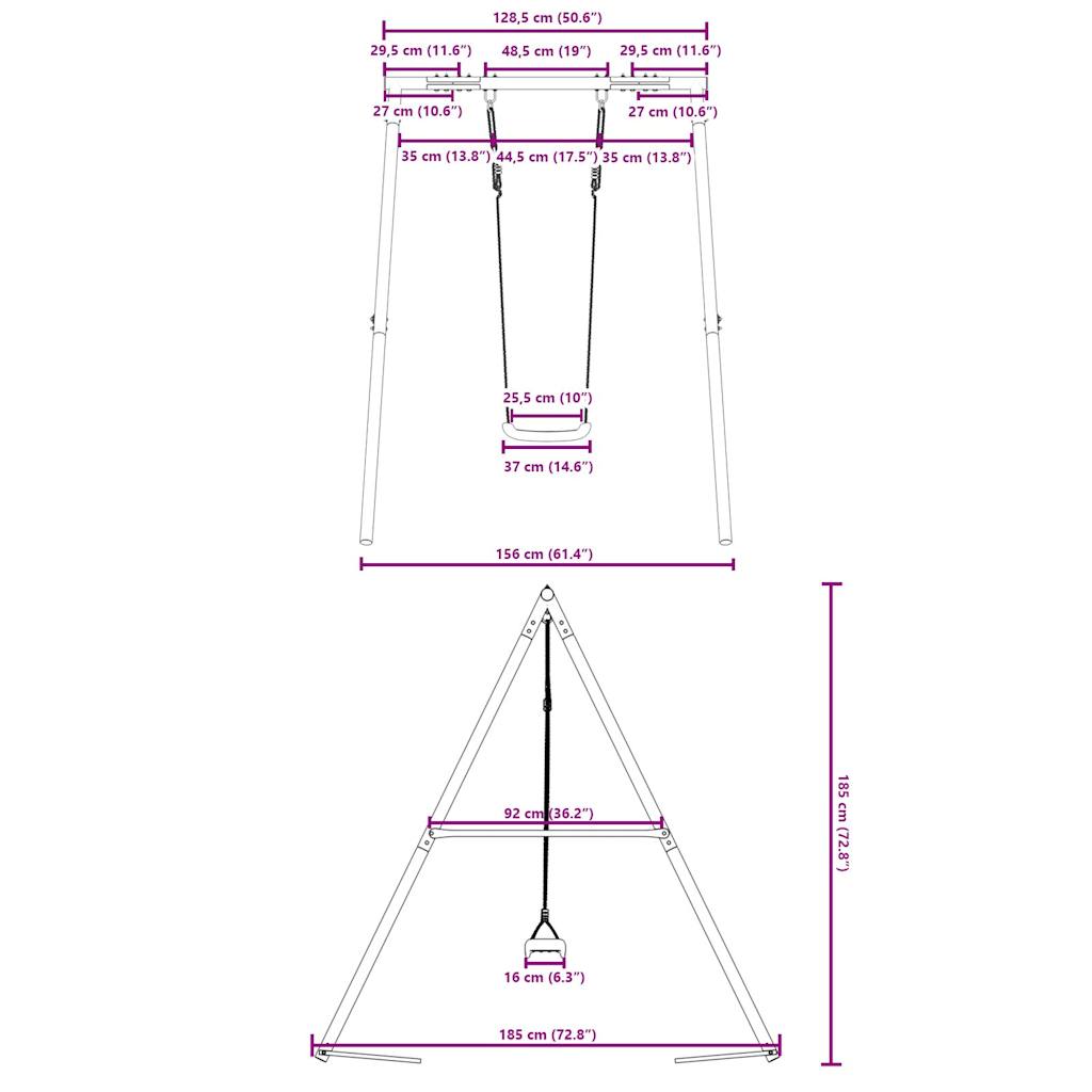 Outdoor Swing Set with Swing