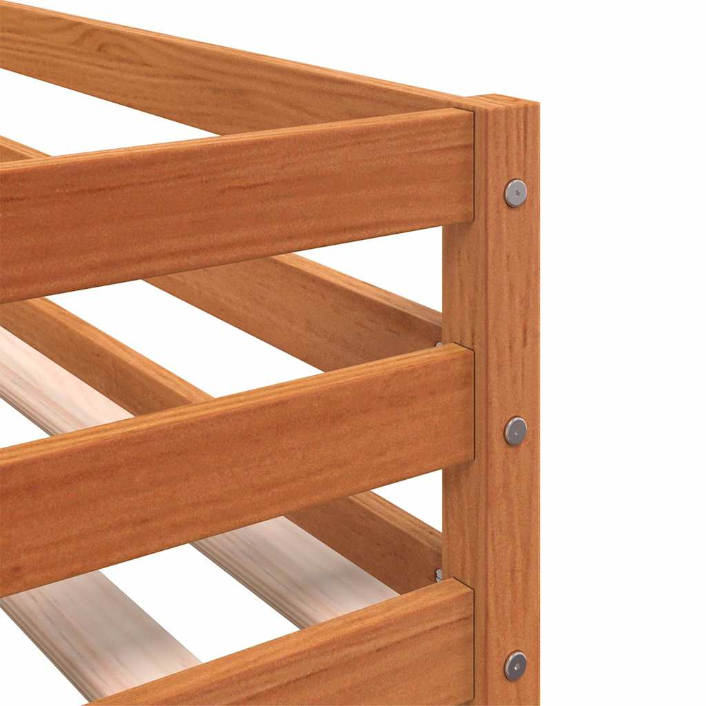 Bunk Bed without Mattress White&Black 90x200 cm Solid Wood Pine