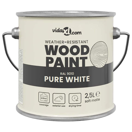 Wood Paint White 2.5 L Wall Print