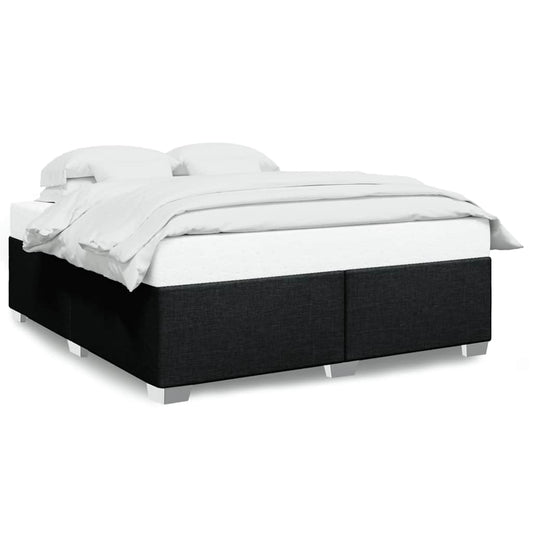 Bed Frame without Mattress Black Super King Fabric