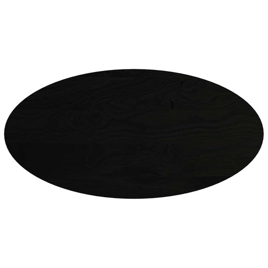 Table Top Dark Brown 120x60x4 cm Solid Wood Oak Oval