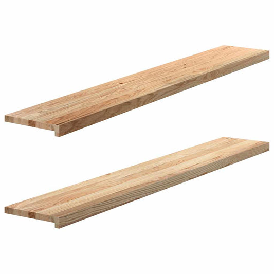 Window Sills 2 pcs Untreated 160x30x2 cm Solid Wood Oak