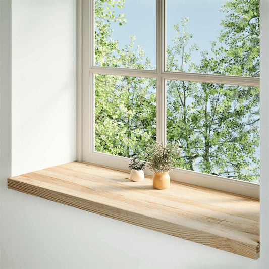 Window Sills 2 pcs Untreated 120x40x2 cm Solid Wood Oak