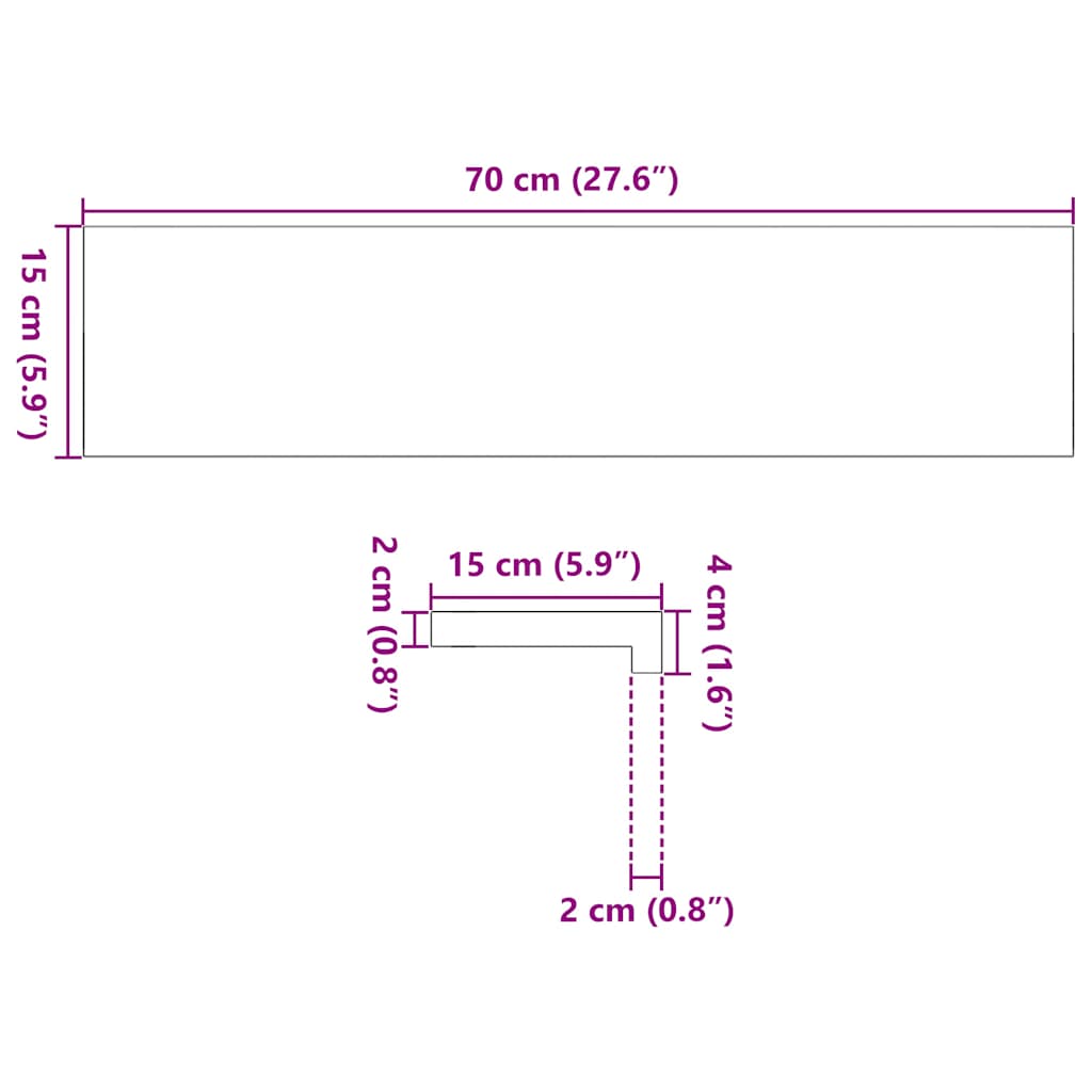 Window Sills 2 pcs Light Brown 70x15x2 cm Solid Wood Oak