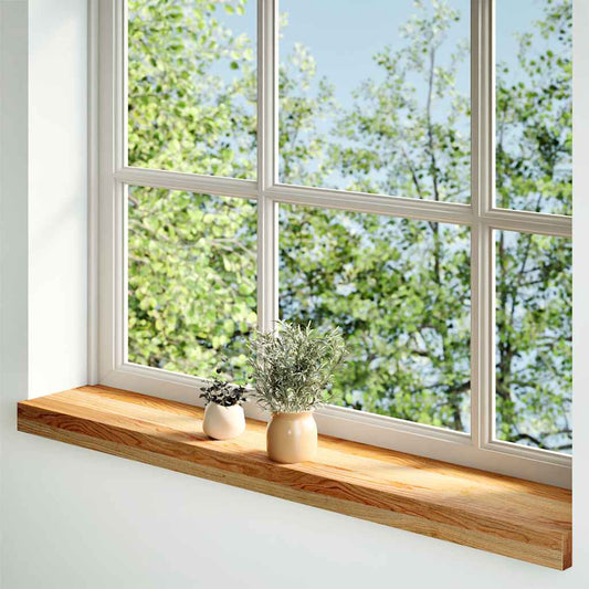 Window Sills 2 pcs Light Brown 90x15x2 cm Solid Wood Oak