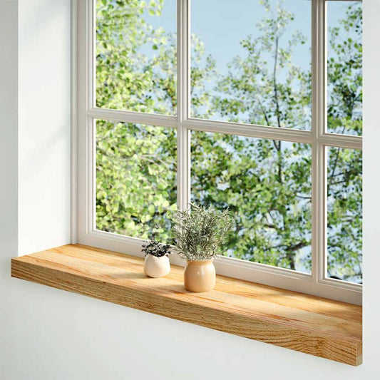 Window Sills 2 pcs Light Brown 70x20x2 cm Solid Wood Oak