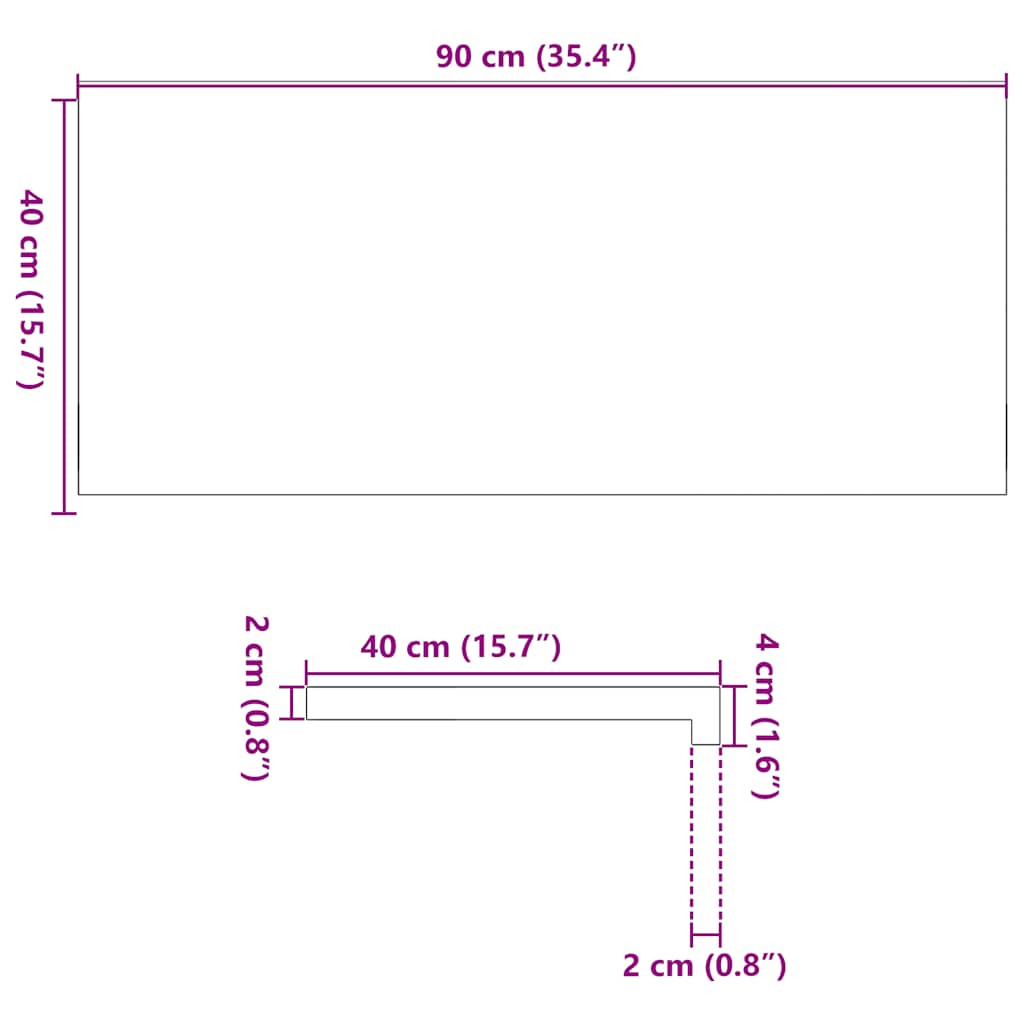 Window Sills 2 pcs Light Brown 90x40x2 cm Solid Wood Oak