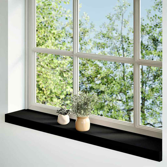 Window Sills 2 pcs Brown Black 70x15x2 cm Solid Wood Oak