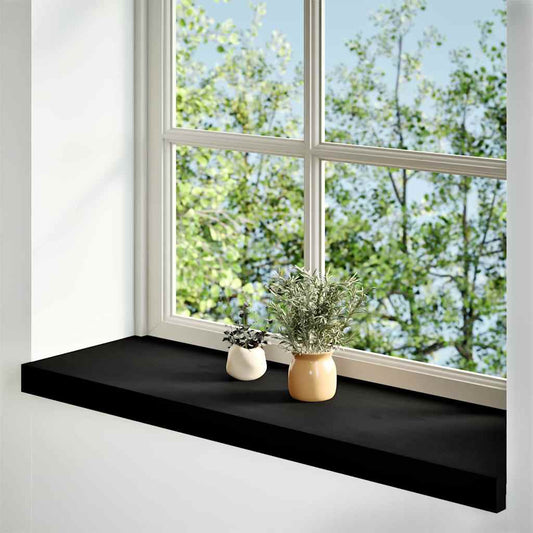 Window Sills 2 pcs Brown Black 90x30x2 cm Solid Wood Oak