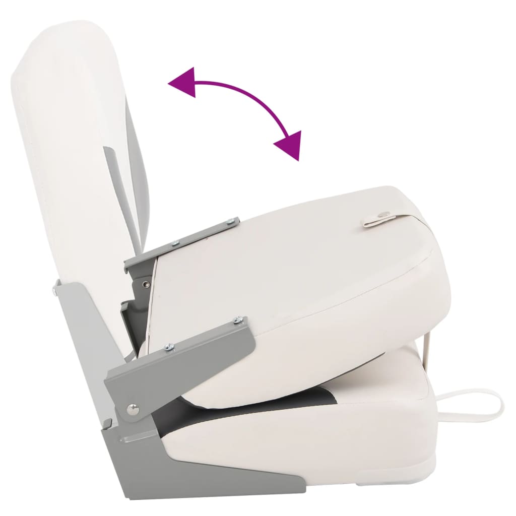 Foldable Boat Seat 2 Set Low Backrest