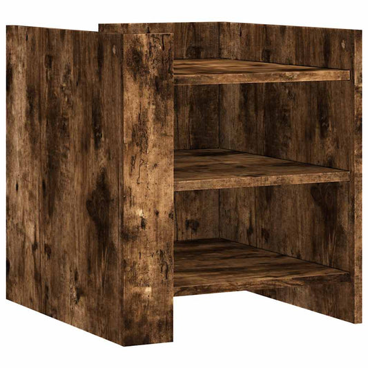 Bedside Cabinet Smoked Oak 45x50x50 cm Engineered Wood
