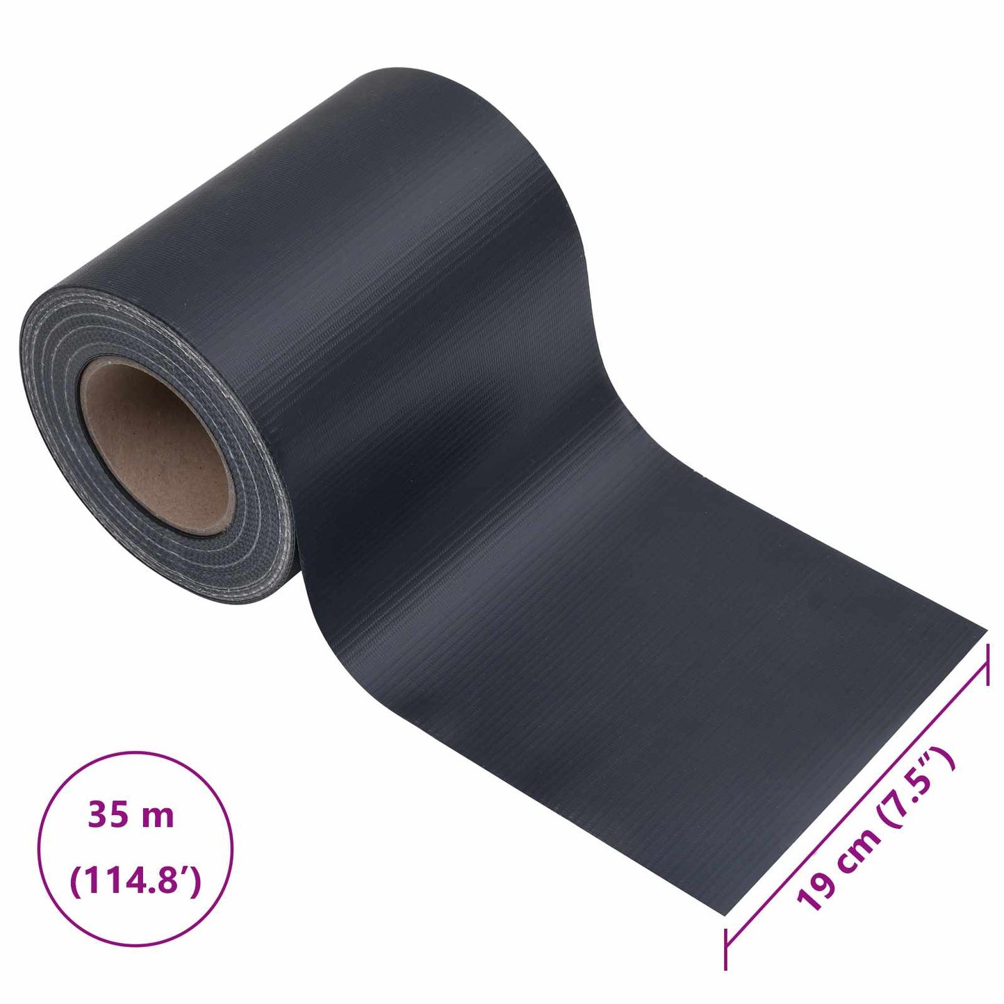 Garden Privacy Screens 70 x 0.19 m PVC Dark Grey