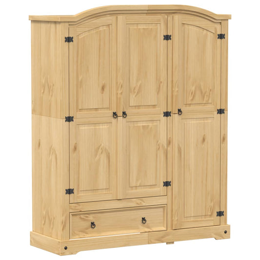 Wardrobe "Corona" 151,5x52x186 cm Solid Wood Pine