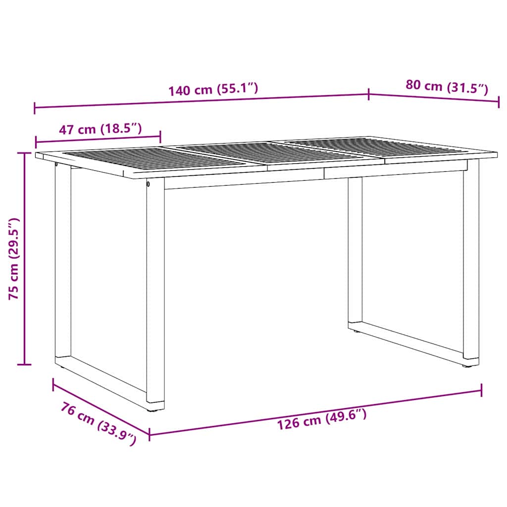Garden Dining Set 5 pcs Grey Solid Acacia Wood