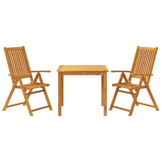 3 Piece Garden Dining Set 85x85x74 cm Solid Wood Acacia
