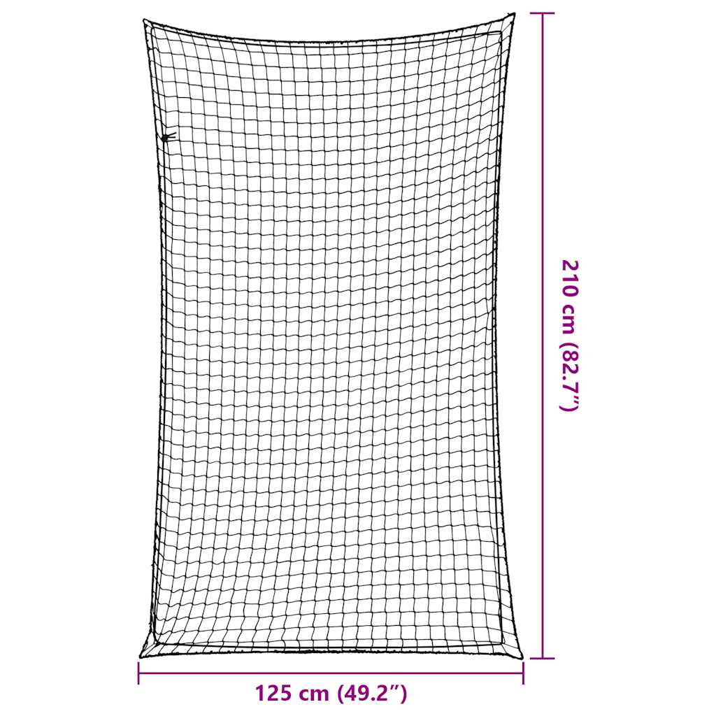 Trailer Net with Elastic Rope Black 2.1x1.25 m PP