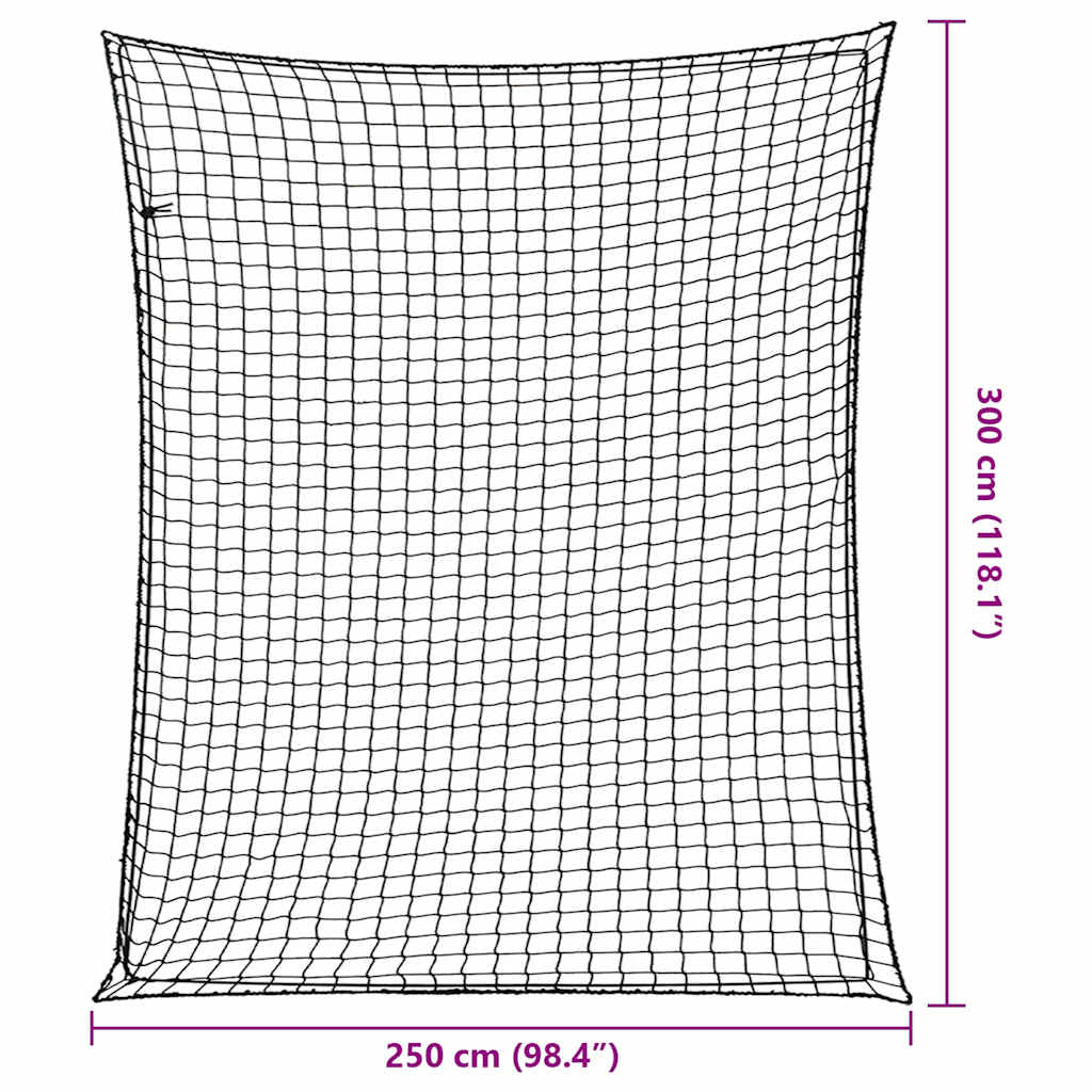 Trailer Net with Elastic Rope Black 3x2.5 m PP
