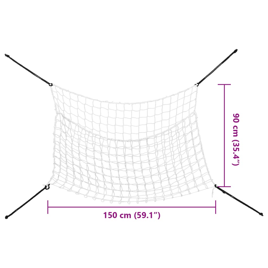 Hay Nets 2 pcs Rectangular White 150x90 cm PP