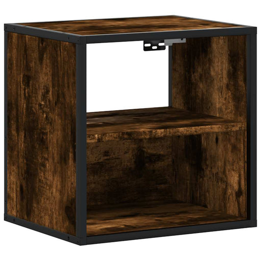 Wall-mounted Bedside Cabinet Smoked Oak 40x31x39.5 cm