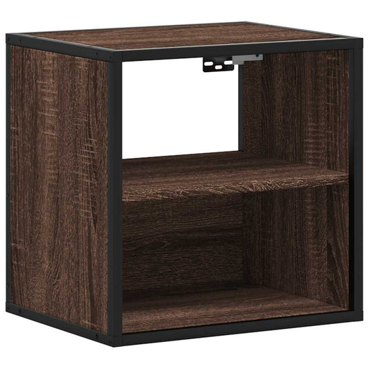 Wall-mounted Bedside Cabinet Brown Oak 40x31x39.5 cm