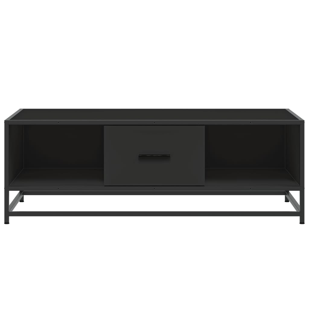 Coffee Table Black 100x57x35 cm Engineered Wood and Metal