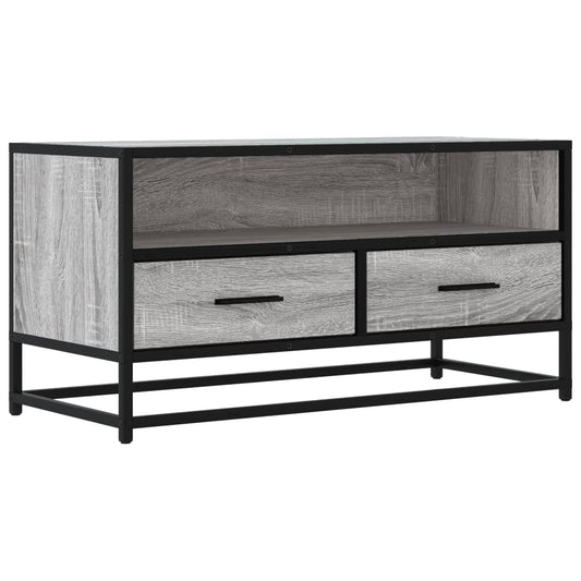 TV Cabinet Grey Sonoma 80x34.5x40 cm Engineered Wood and Metal