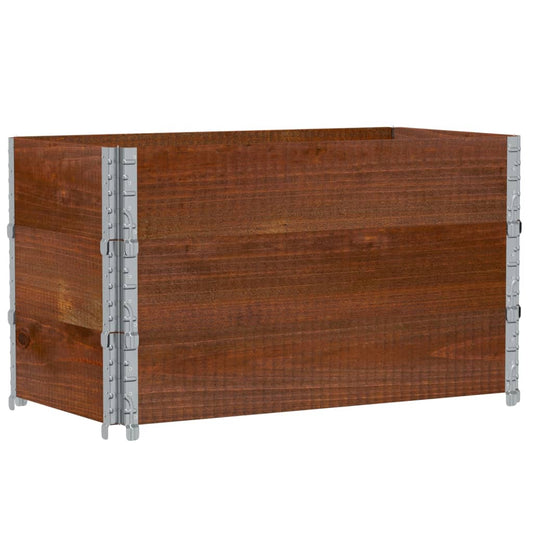 Pallet Collars 3 pcs Brown 100x50 cm Solid Wood Pine
