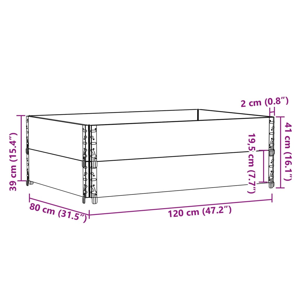 Garden Planter Brown 120x80 cm Solid Wood Pine