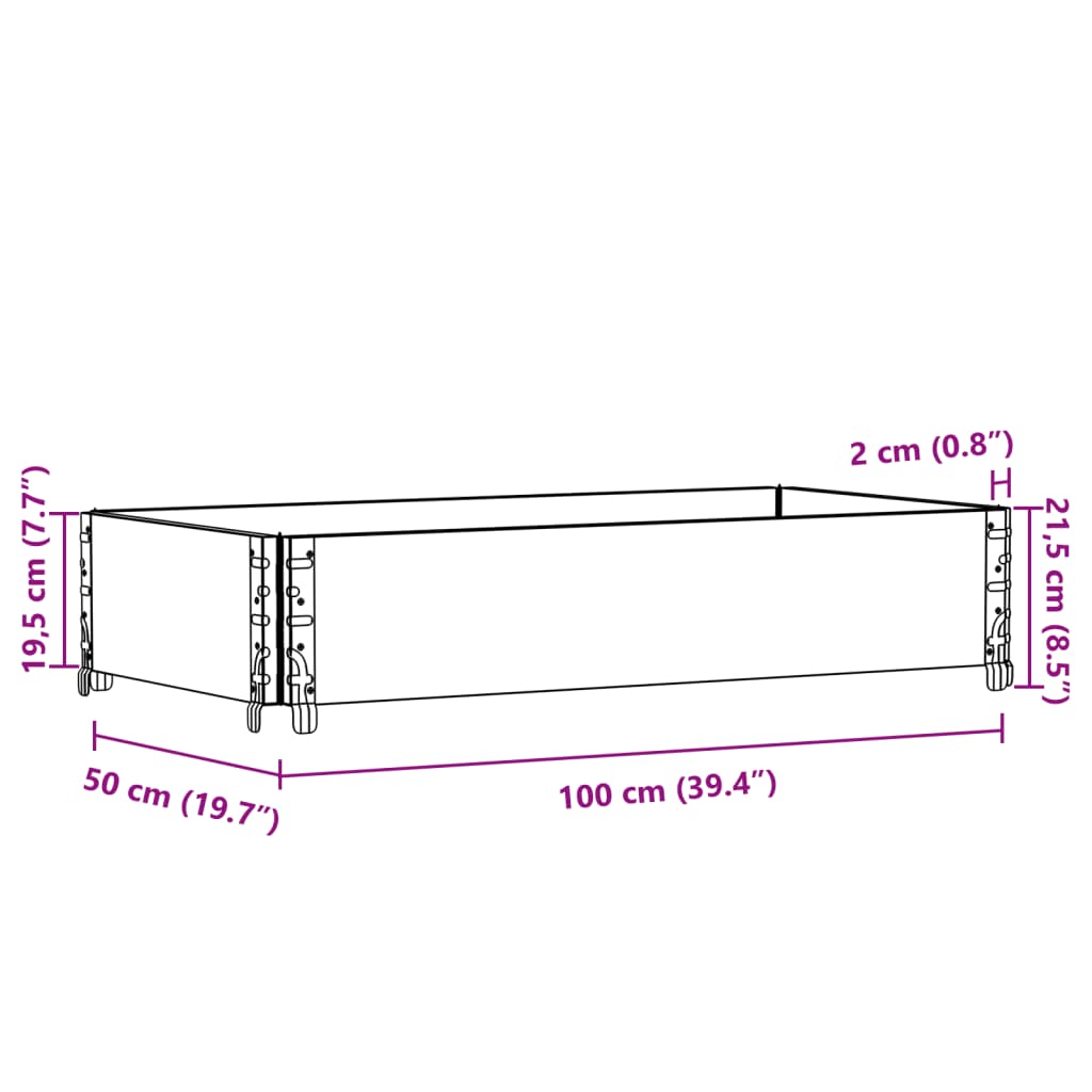 Garden Planter Grey 100x50 cm Solid Wood Pine