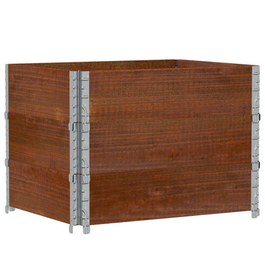 Garden Planter Brown 80x60 cm Solid Wood Pine