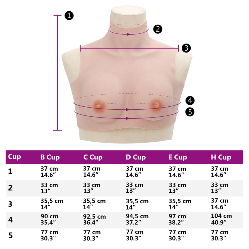 Silicone Breastplate Caucasian B Cup
